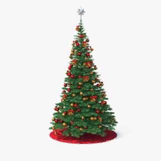3D Christmas Tree with Silver Star Topper model