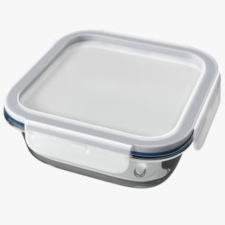 3D Clip Lock Food Container Glass 600ml