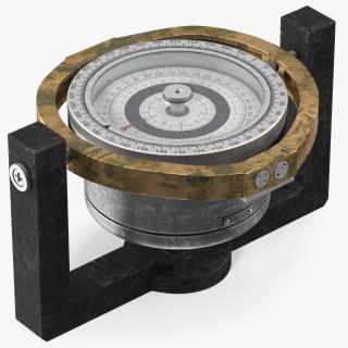 3D Steel Old Compass for Ship