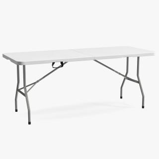 White Folding Table 3D model