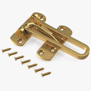 3D model Security Door Latch Guard Gold