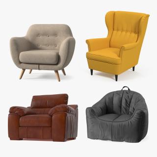 Armchairs Collection 8 3D