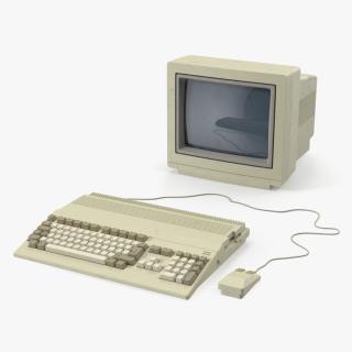 3D model Old Computer with Monitor