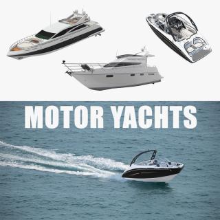 3D Motor Yachts Collection model