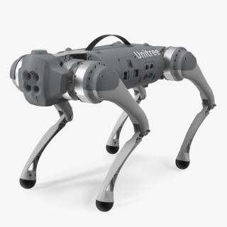 Unitree Go1 Robot Silver 3D model