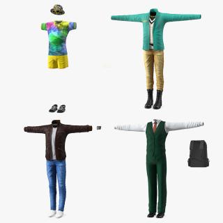 3D Teenage Boy Clothing Collection