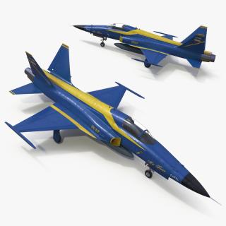 3D HESA Saeqeh Combat Jet Blue Simplified model