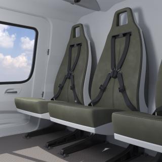 Medium Utility Helicopter Passenger Interior 3D model