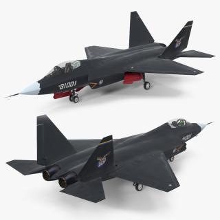 3D Shenyang FC 31 Multirole Jet Fighter Rigged model