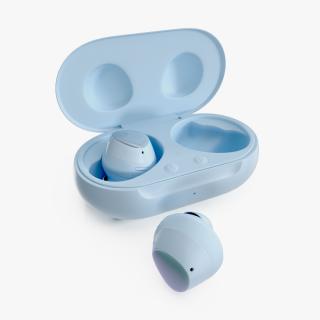 3D Samsung Galaxy Buds Plus with Charging Case Blue model