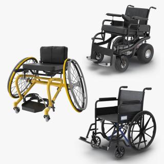 Wheelchairs Collection 3 3D model