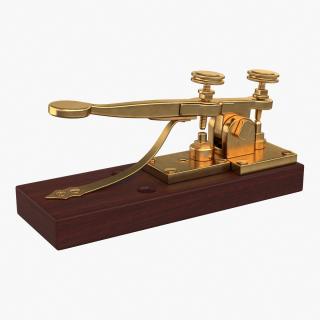 3D Antique Telegraph Key