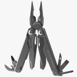 3D Leatherman Surge Multitool Silver Open model