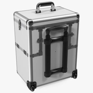 3D model Yaheetech Aluminum Rolling Trolley Makeup Case Folded Silver