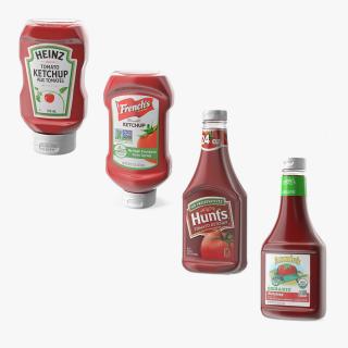 3D Ketchup Bottles Collection 2 model