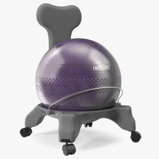 3D Balance Ball Chair Grey model