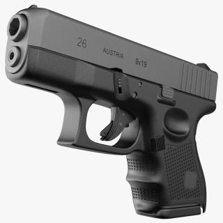 Sub Compact 9mm Pistol 2 3D model