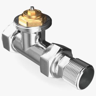 3D Straight Thermostatic Radiator Valve