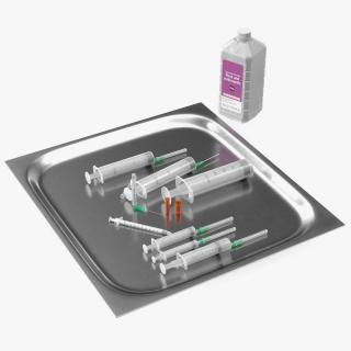 3D First Aid Antiseptic and Disposable Syringe model