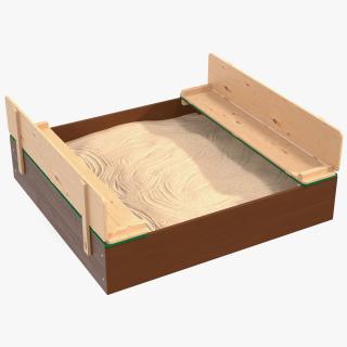 3D Wooden Sandpit with Bench Seats