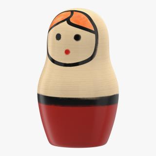 Wooden Matryoshka Doll 3D