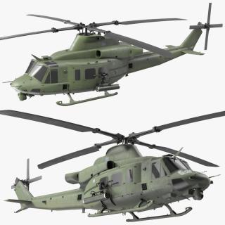 3D Military Medium Utility Helicopter Exterior Only model