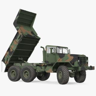 M939 Military Dump Truck Green Rigged 3D