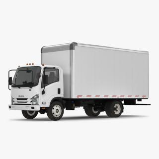 3D model Box Truck Isuzu NPR 2018 Simple Interior