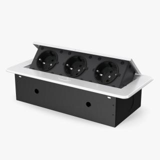 3D Damped Outlet Socket Three Plug Grey