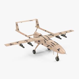 Camouflage Iranian Drone Mohajer-6 3D model