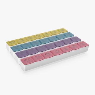 3D model Weekly Pill Organizer 4 Times a Day