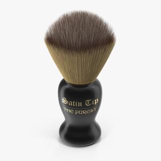 Shaving Brush Badger Dark Fur 3D model