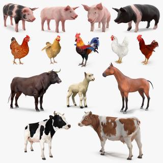 Farm Animals Big Collection 2 3D model