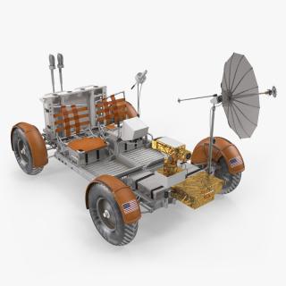 Lunar Roving Vehicle from Apollo 15 Rigged 3D