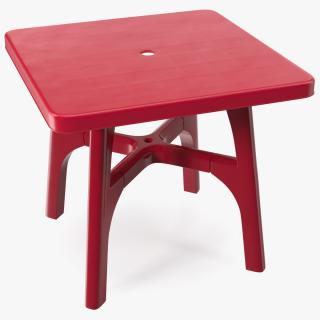 3D model Plastic Outdoor Table Red