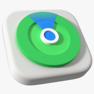 3D iPhone iOS Find My Icon model