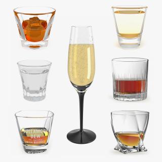 Alcoholic Beverages Collection 6 3D