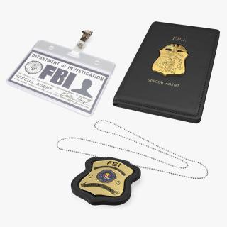 3D FBI Badges Collection