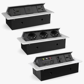 Tabletop Sockets Collection 3D