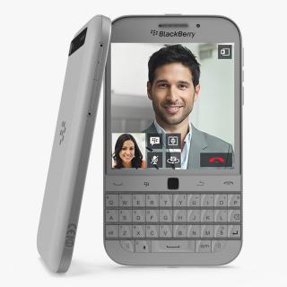 3D model Smartphone BlackBerry Classic White