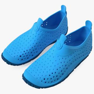 Aqua Socks Water Shoes Blue 3D