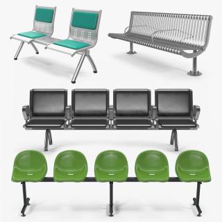 3D model Waiting Chairs 3D Models Collection