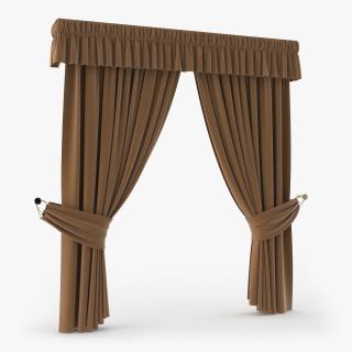 3D Classic Curtains with Valance 2