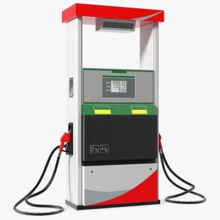 3D Petrol Pump Two Nozzles model