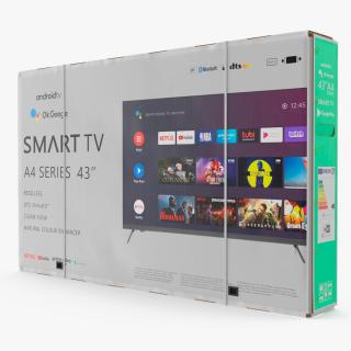 3D model Cardboard Shipping Box TV 43 Inch 2