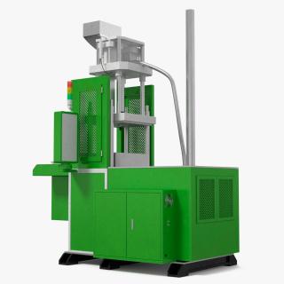 3D Vertical Plastic Injection Molding Machine Green model