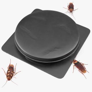 Bait Station With Cockroaches 3D model