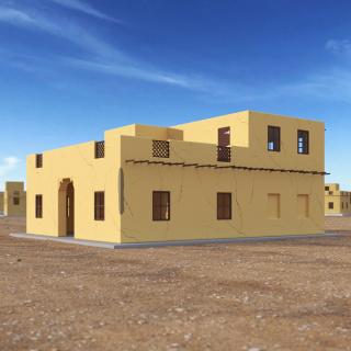 Cartoon Middle Eastern Adobe House 3D model