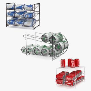 Storages with Cans Collection 3D model