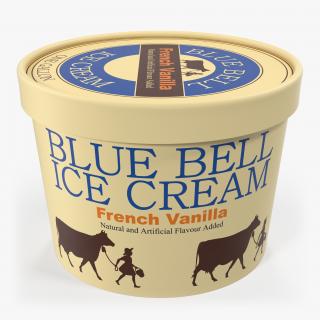 3D Ice Cream Gallon Tub Vanilla model